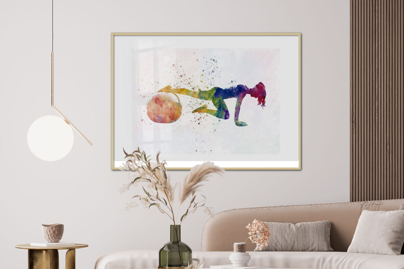 水彩画のフィットネス体操